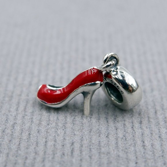 Authentic Pandora Red Stilleto Dangle Charm - Picture 3 of 4
